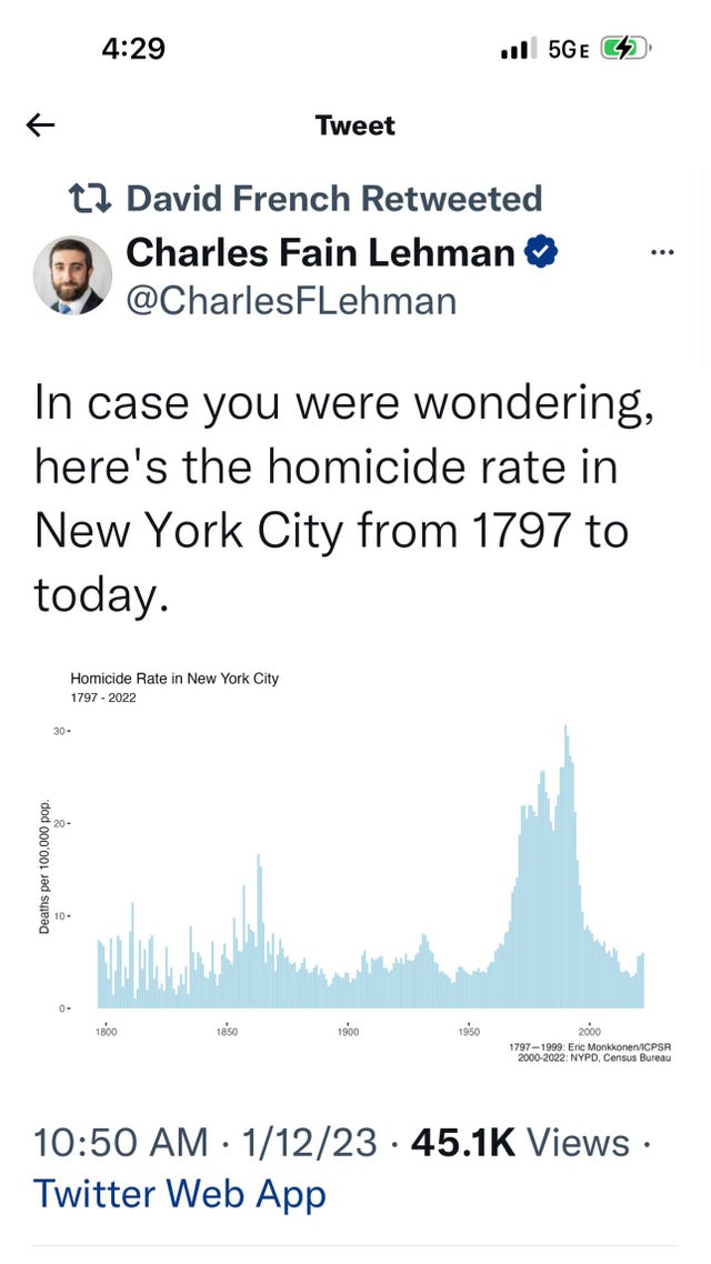 Visualization of an insane homicide spike in New York City during late 1900s and recent drop off