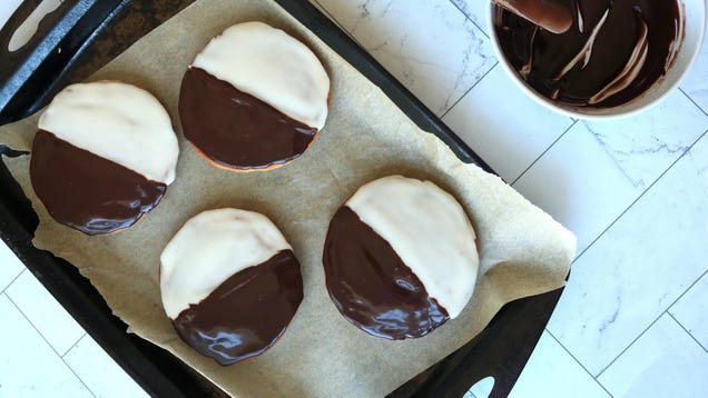 Make Black and White Cookies With Boxed Muffin Mix