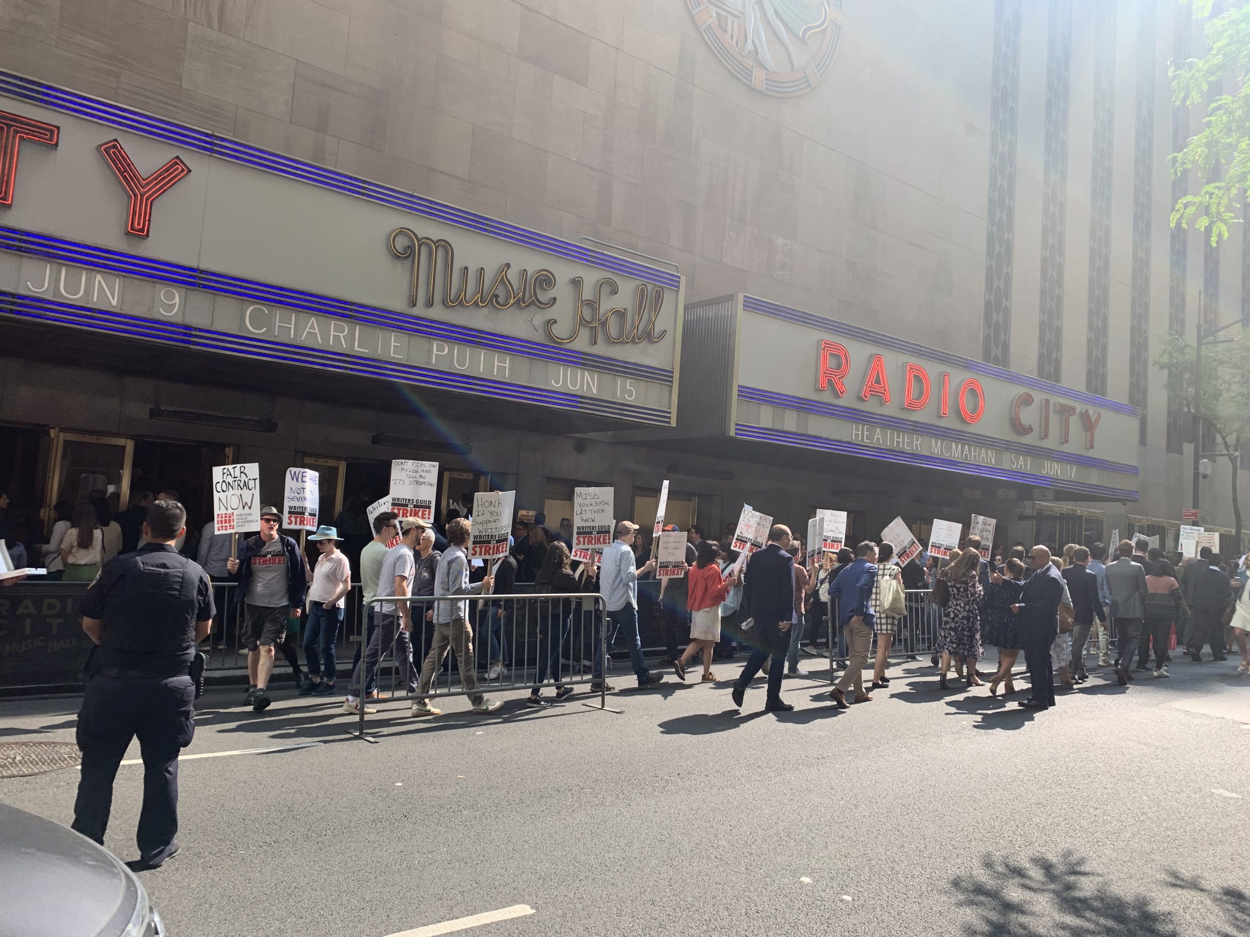 Dispatches From WGA Picket Lines Day 14: Neil Gaiman Among 200 Writers Picketing NBCUniversal Upfronts