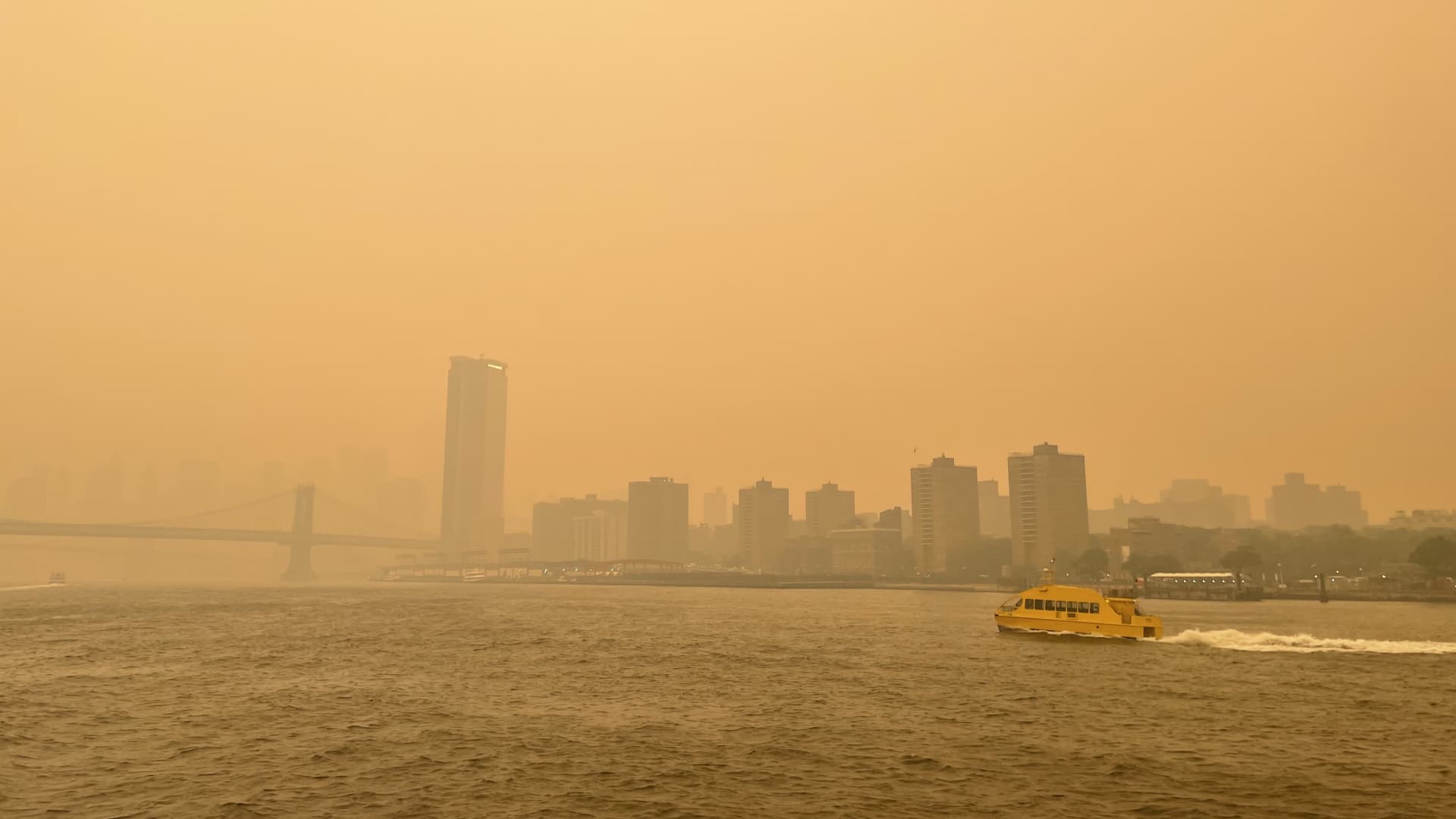 Hundreds of northeast flights delayed as Canada wildfire smoke cuts visibility