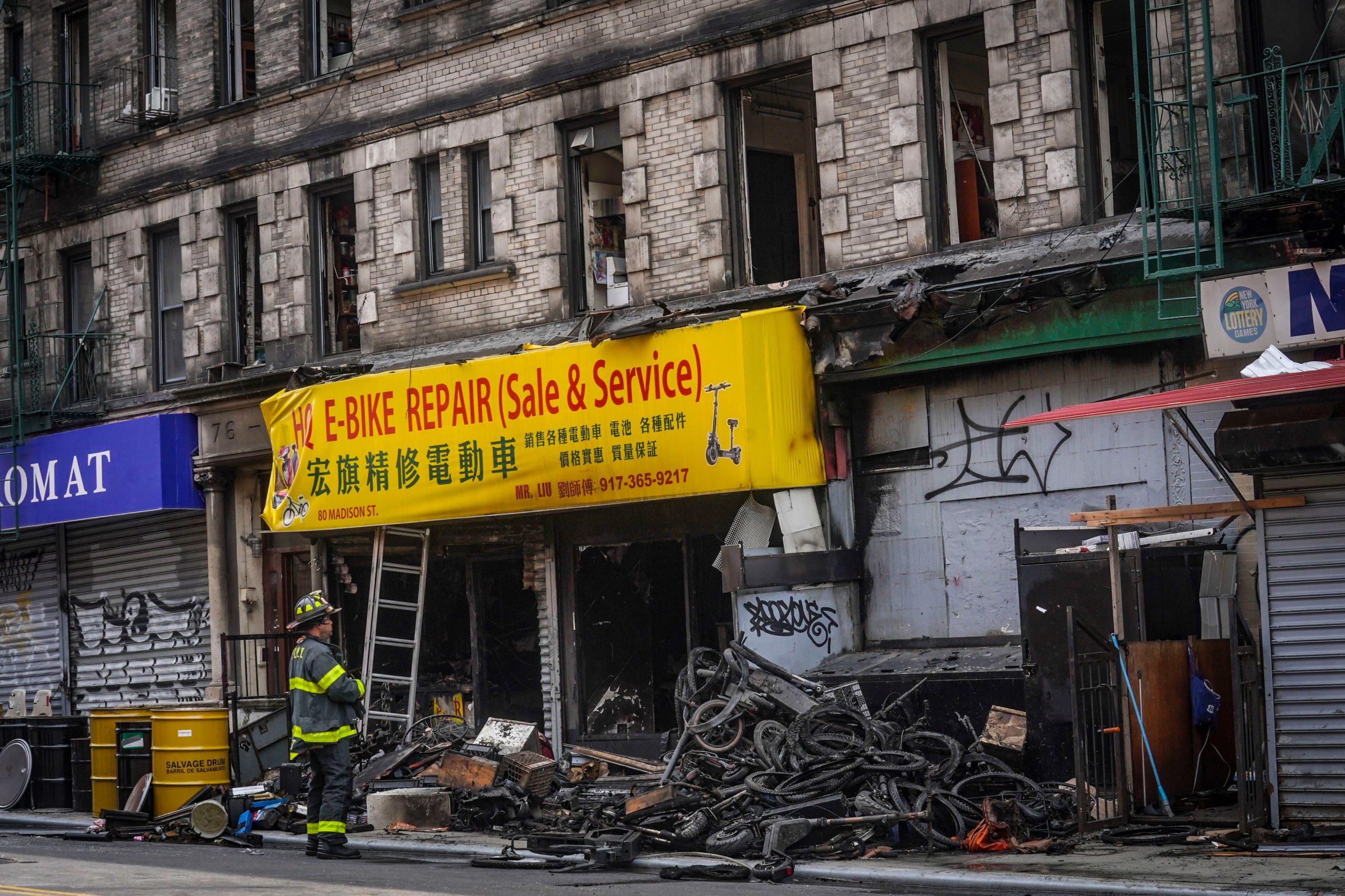 Fire at New York e-bike shop leaves 4 dead in neighboring apartments