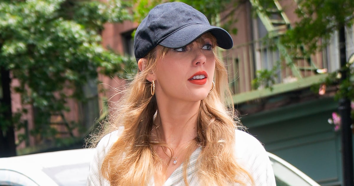Taylor Swift Enters Her Collegiate Era in a Pleated Miniskirt and Lugged Oxfords