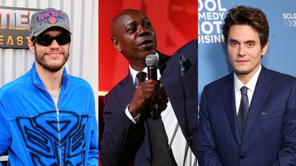 Pete Davidson, John Mayer, Busta Rhymes Help Dave Chappelle Celebrate 50th Birthday in NYC