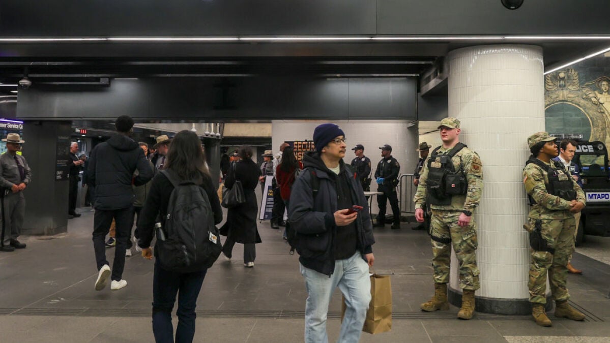 The U.S. National Guard is checking bags in the New York City subway, and New Yorkers are confused
