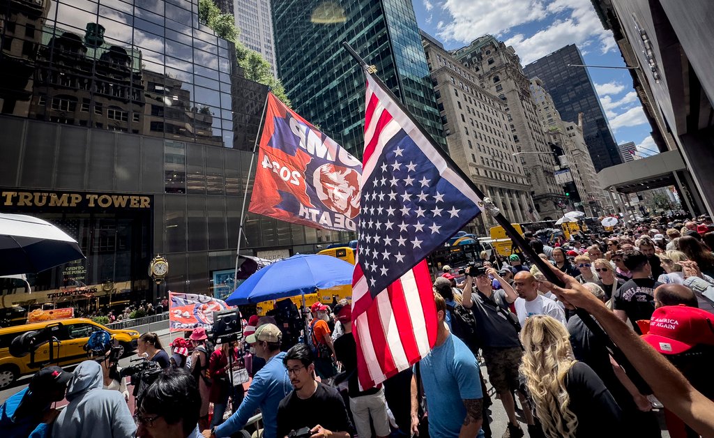 Upside-Down American Flag Reappears as a Right-Wing Protest Symbol After Trump Verdict