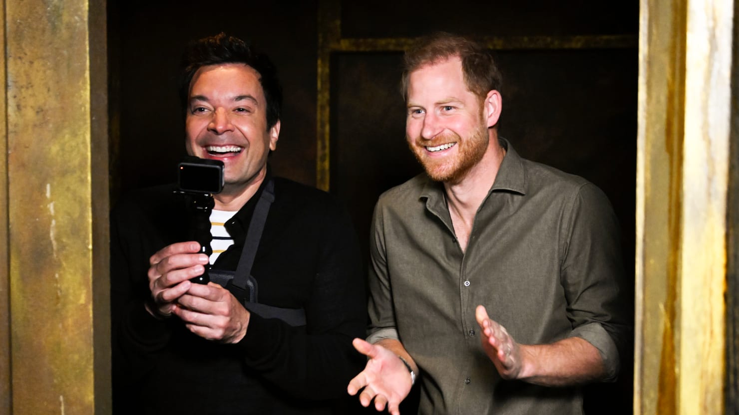 Prince Harry Swears His Way Through Jimmy Fallon’s Haunted Maze