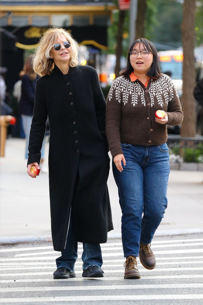 Meg Ryan and daughter Daisy, 20, take bite out of the Big Apple during casual stroll in NYC