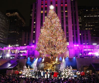 Officials light Rockefeller Center Christmas tree, ushering in the holiday season