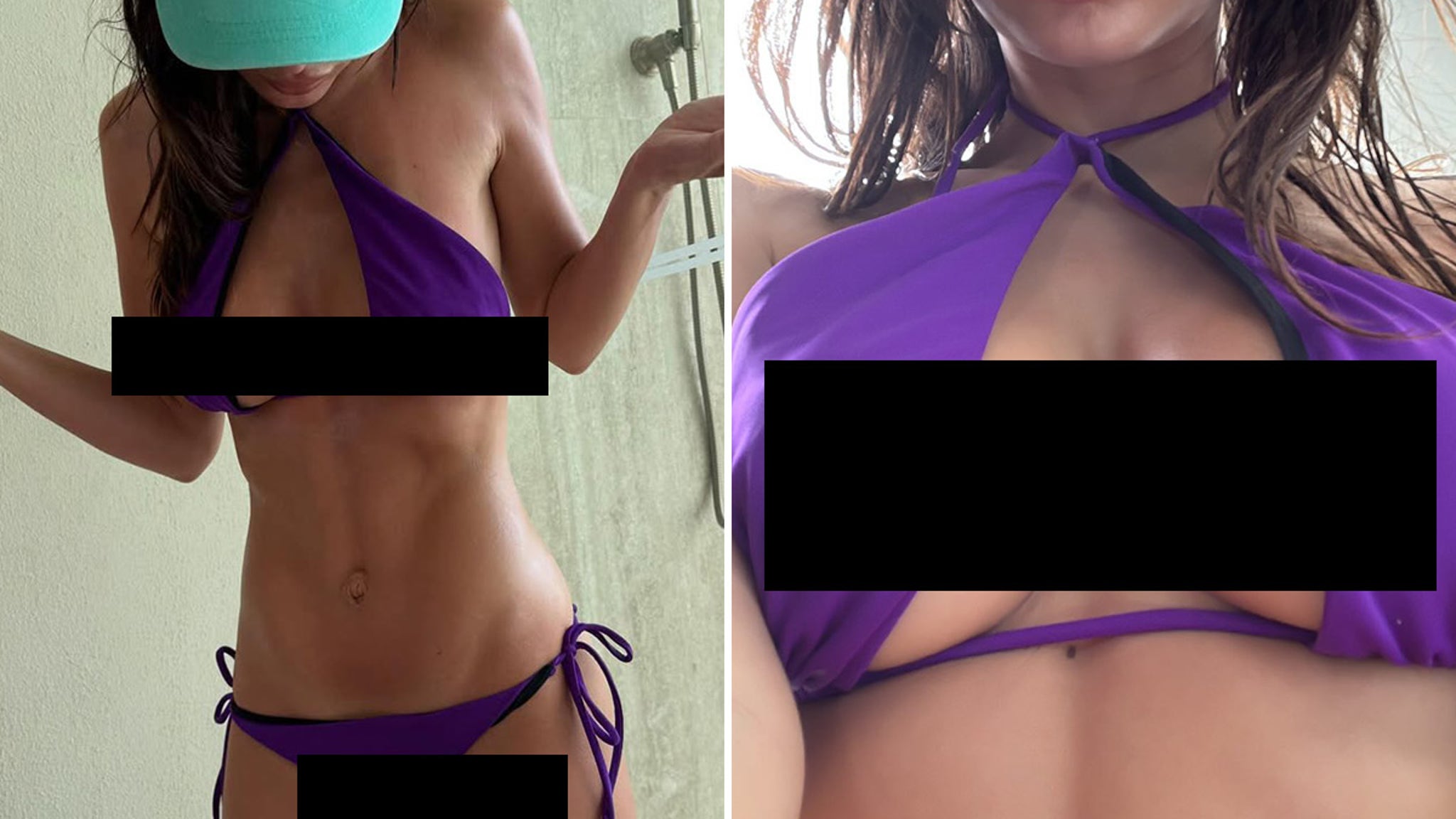 Guess Who’s Serving Purple Power in This Bikini Selfie?!
