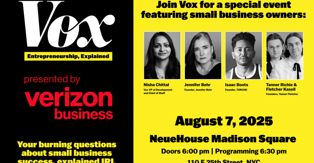 Vox hosting Entrepreneurship, Explained live event