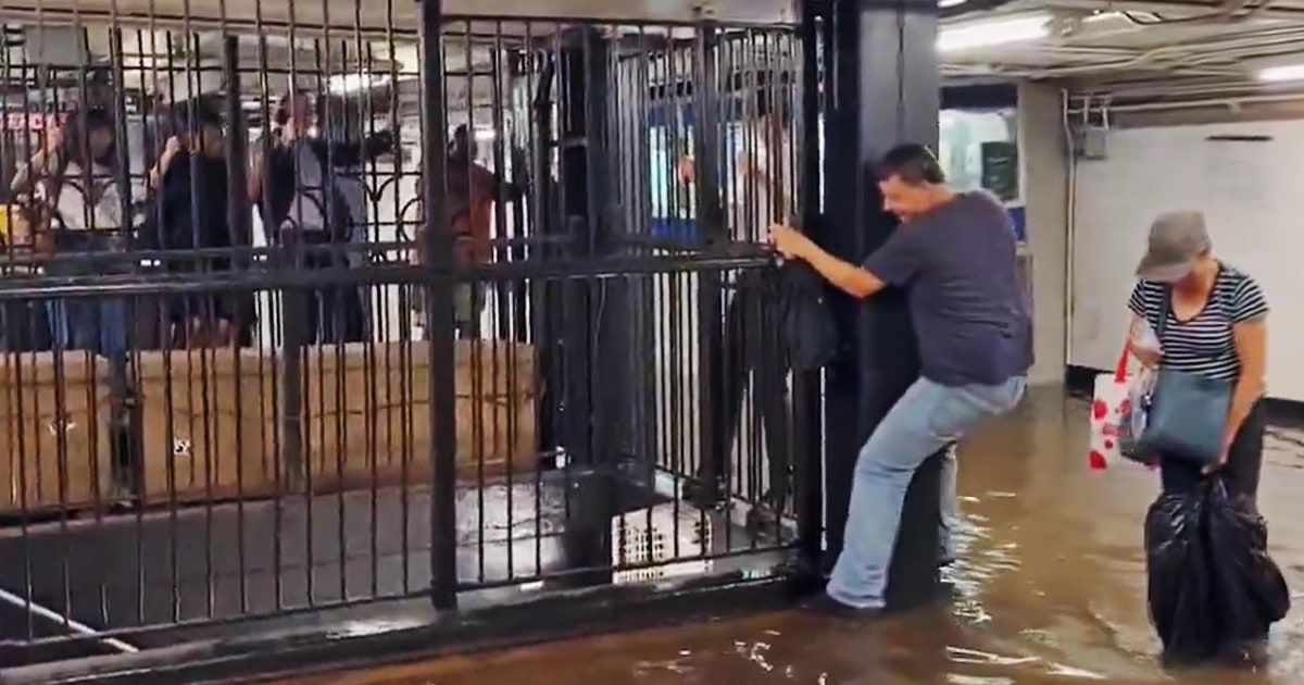 Dramatic videos show NYC subways and train stations flooding in torrential downpour