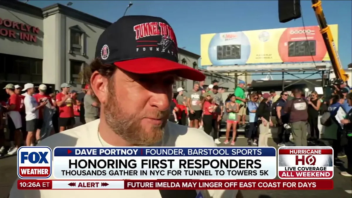 Barstool Sports Founder Dave Portnoy talks Tunnel to Towers 5K in New York City