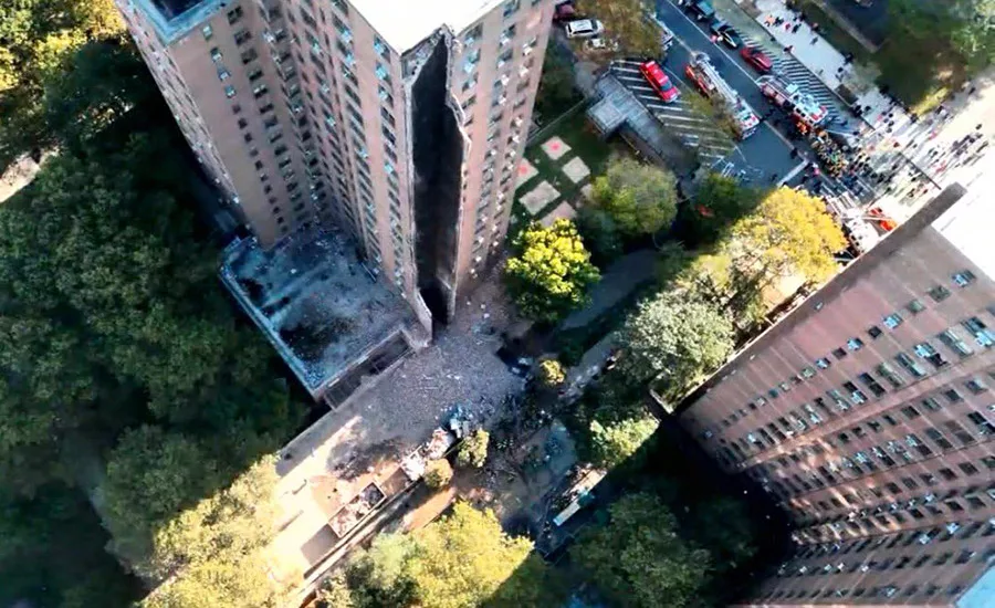 Partial Collapse of NYC  Apartment Building Possibly Triggered by Boiler
