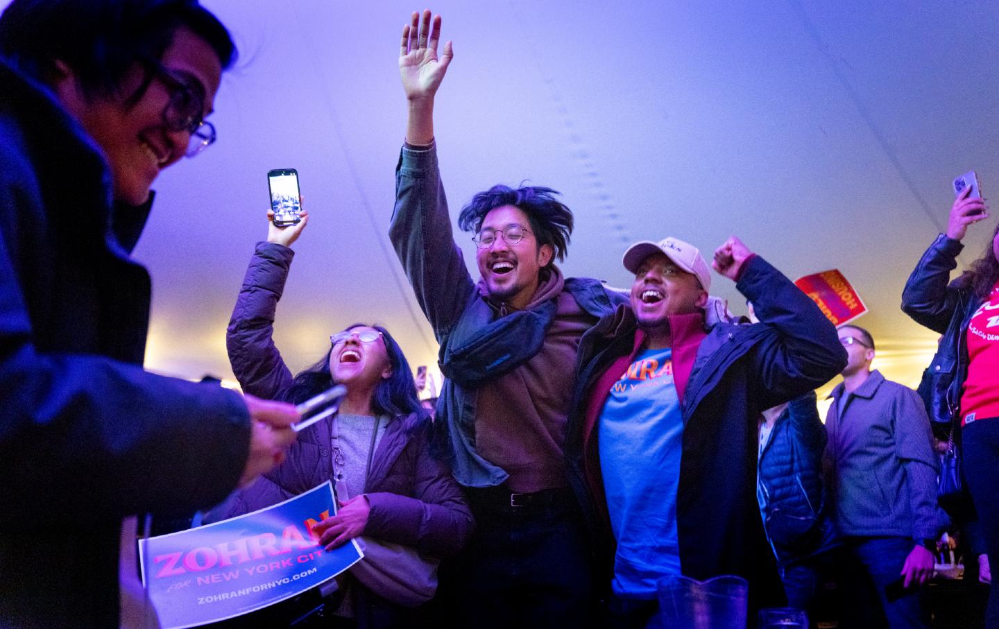 Red Dawn Over New York City